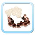 Yeux de sécurité Safety eyes - 6mm Marron Brown - FROGandTOAD Créations